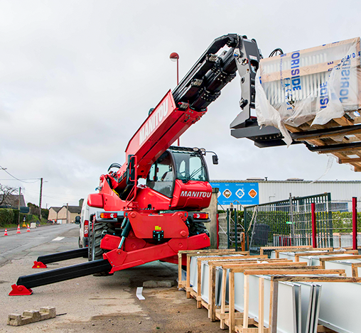 Roto telehandler on industrial site